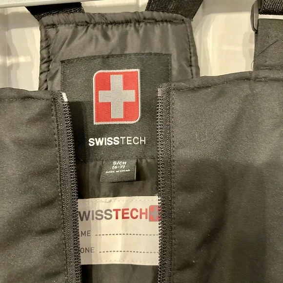 Swiss Tech Snowbibs, Black. Size 6/7 - Picture 7 of 7